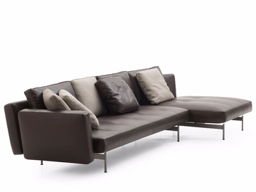 SAKÉ - Leather sofa with chaise longue by B&B Italia - view 3